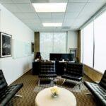 Large private executive office on the second floor with views of the Irvine Spectrum area.